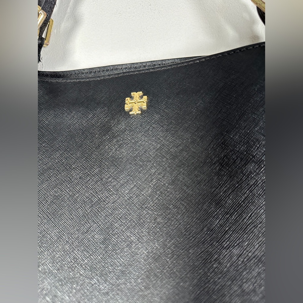 Tory Burch Black Saffiano Leather York Tote Bag Purse - Picture 3 of 12